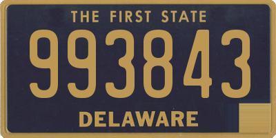 DE license plate 993843