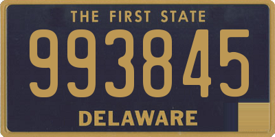 DE license plate 993845