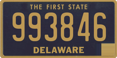 DE license plate 993846