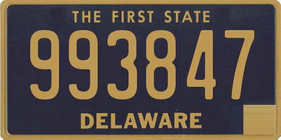 DE license plate 993847