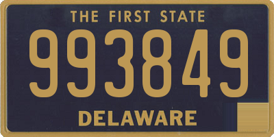 DE license plate 993849