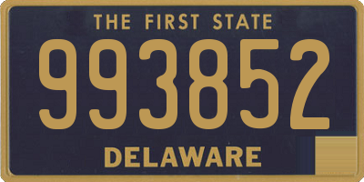 DE license plate 993852