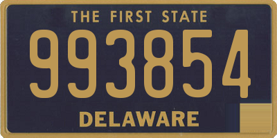 DE license plate 993854