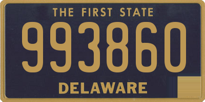 DE license plate 993860