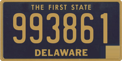 DE license plate 993861