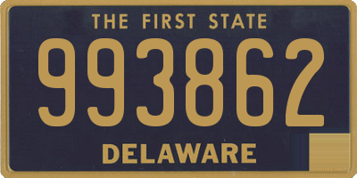 DE license plate 993862