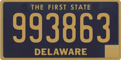 DE license plate 993863