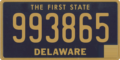 DE license plate 993865