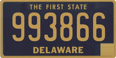 DE license plate 993866