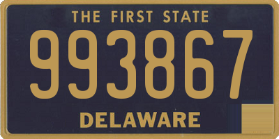 DE license plate 993867