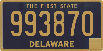 DE license plate 993870