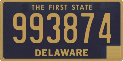 DE license plate 993874