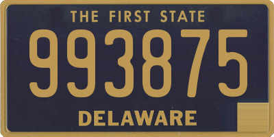 DE license plate 993875