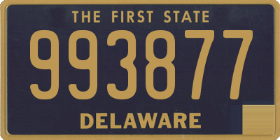 DE license plate 993877