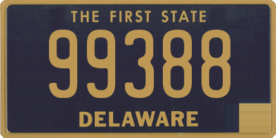 DE license plate 99388