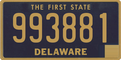 DE license plate 993881
