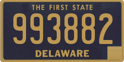 DE license plate 993882