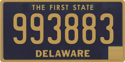 DE license plate 993883