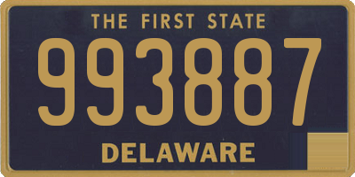 DE license plate 993887