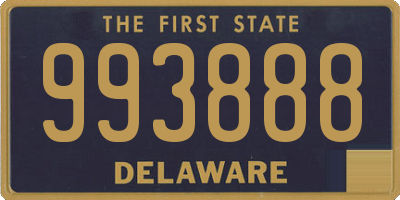 DE license plate 993888