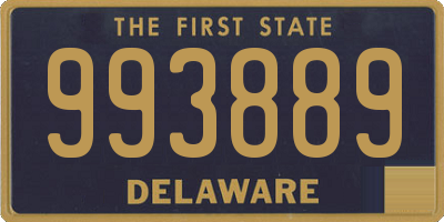 DE license plate 993889