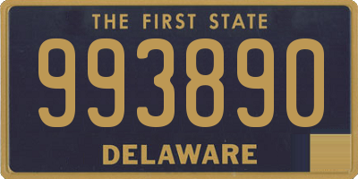 DE license plate 993890