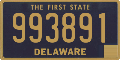 DE license plate 993891