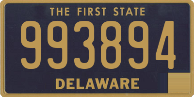 DE license plate 993894