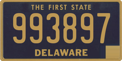 DE license plate 993897