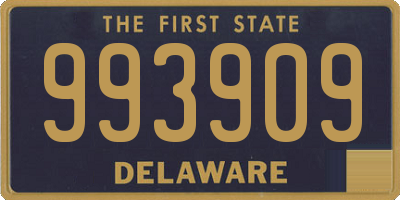 DE license plate 993909