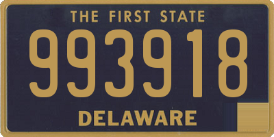 DE license plate 993918