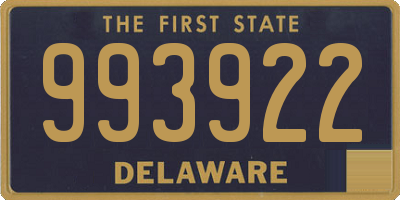 DE license plate 993922