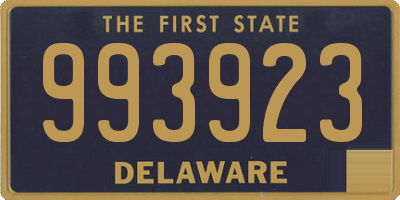 DE license plate 993923