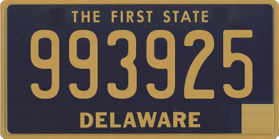 DE license plate 993925