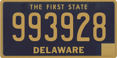 DE license plate 993928