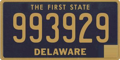 DE license plate 993929