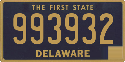 DE license plate 993932