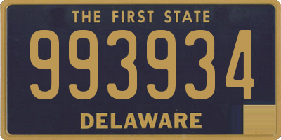 DE license plate 993934