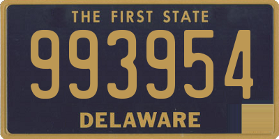 DE license plate 993954