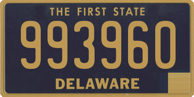 DE license plate 993960