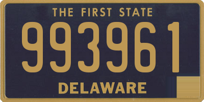 DE license plate 993961