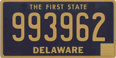 DE license plate 993962