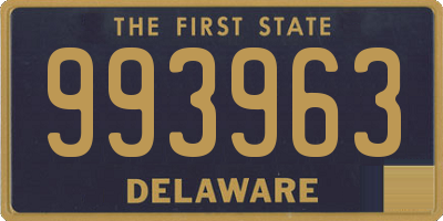 DE license plate 993963