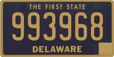 DE license plate 993968