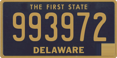 DE license plate 993972