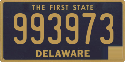 DE license plate 993973