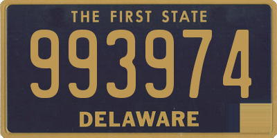 DE license plate 993974