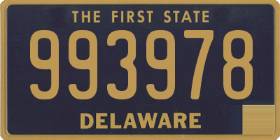 DE license plate 993978