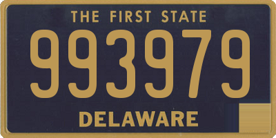 DE license plate 993979