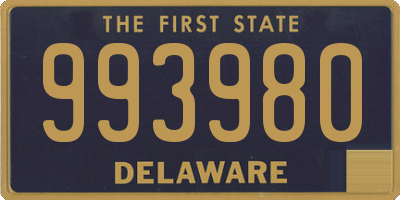 DE license plate 993980